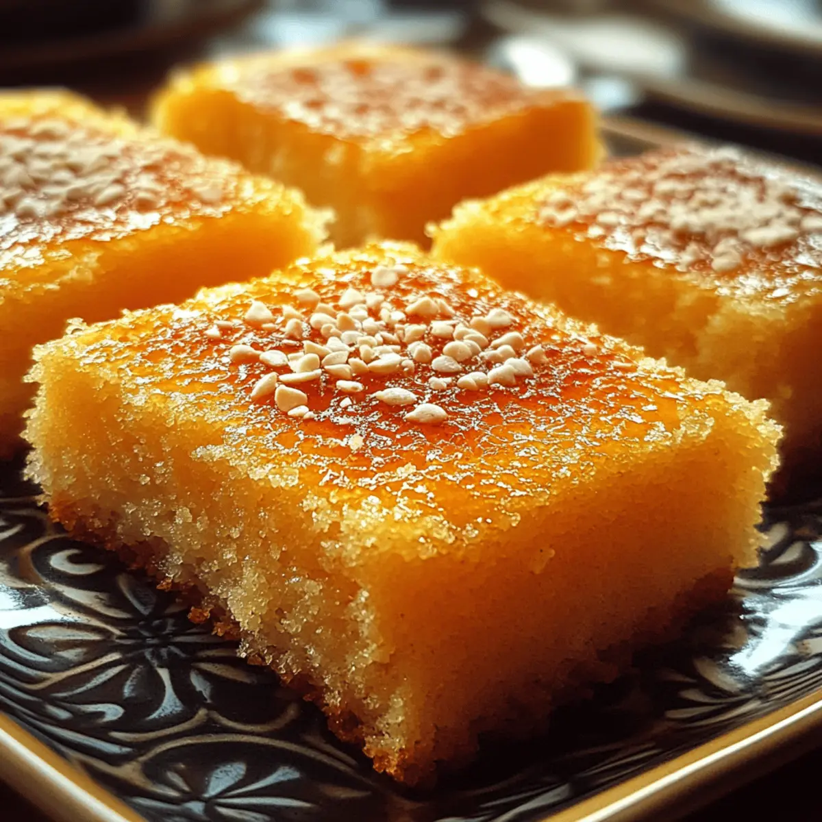 Basbousa (Egyptian Semolina Cake)