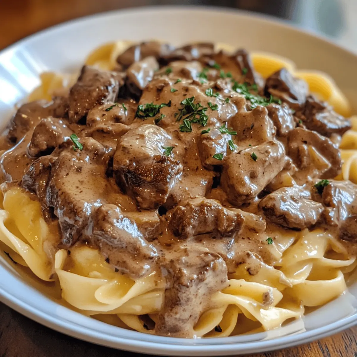 Beef Stroganoff with Pasta