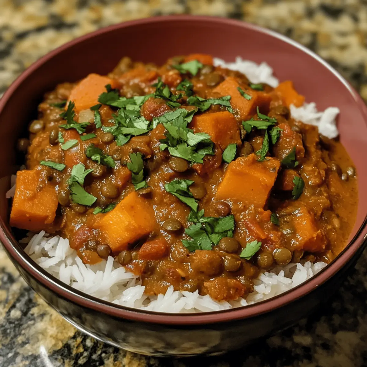 Crockpot Sweet Potato & Lentil Curry
