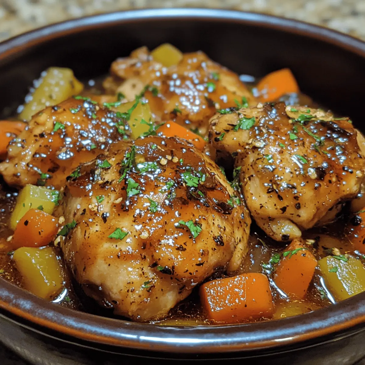 Slow Cooker Honey Garlic Chicken with Veggies