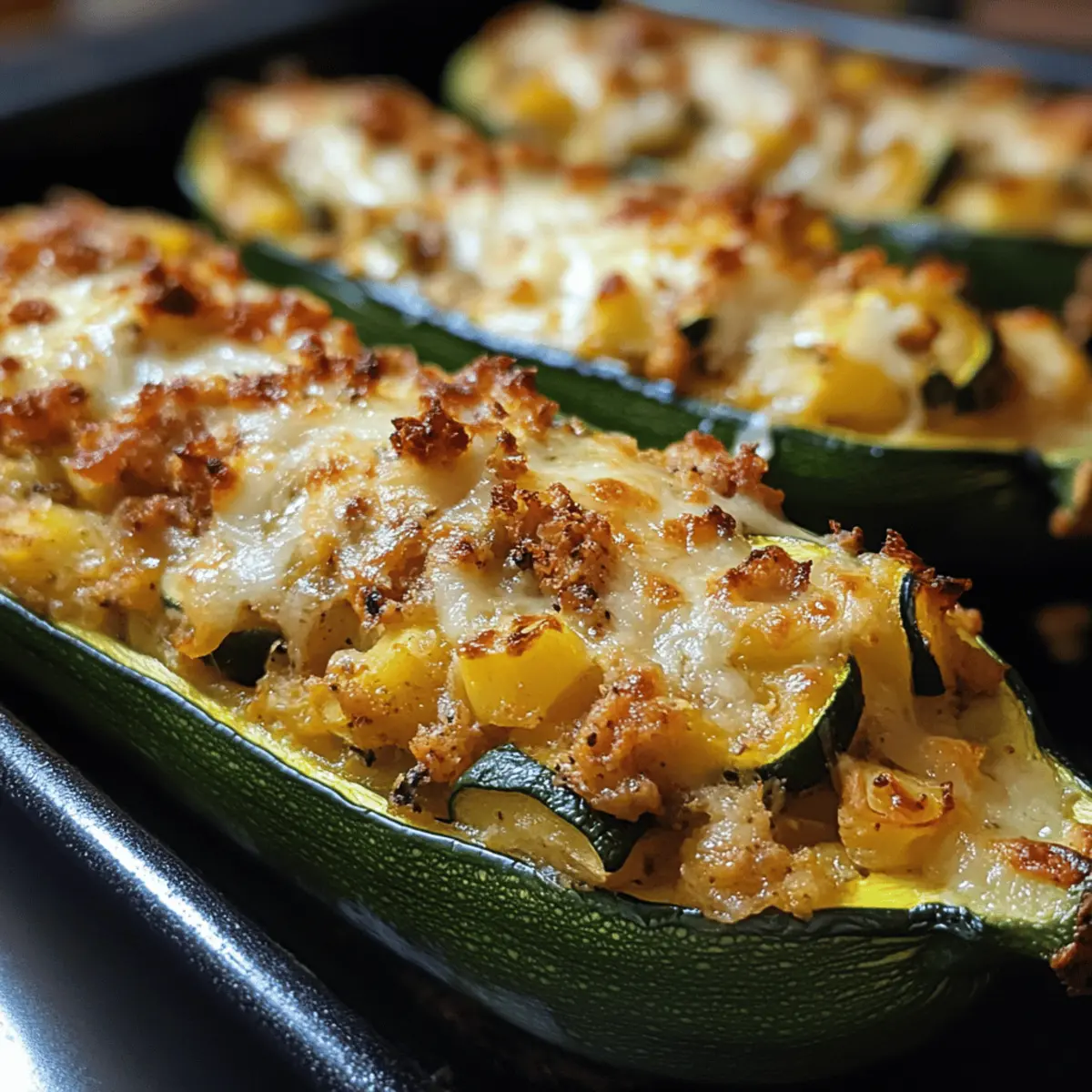Vegetarian Stuffed Zucchini