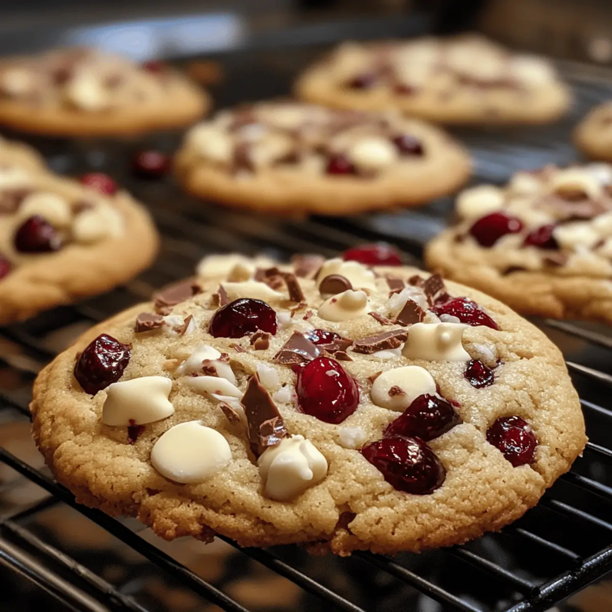 Festive Cranberry White Chocolate Cookies