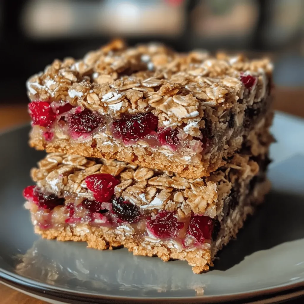 Christmas Cranberry Oat Bars