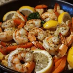 One-Pan Lemon Garlic Shrimp & Veggies (Dinner Ideas)