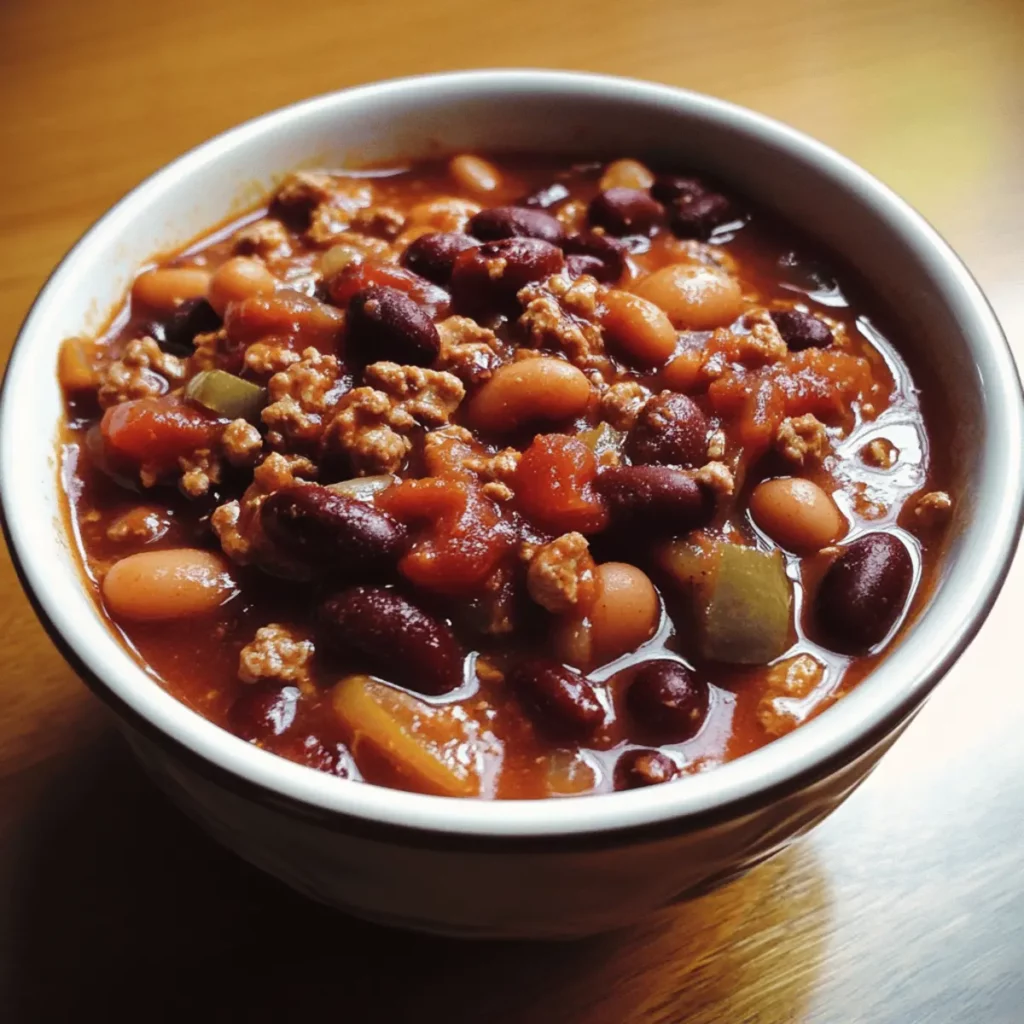Crockpot Turkey Chili with Beans