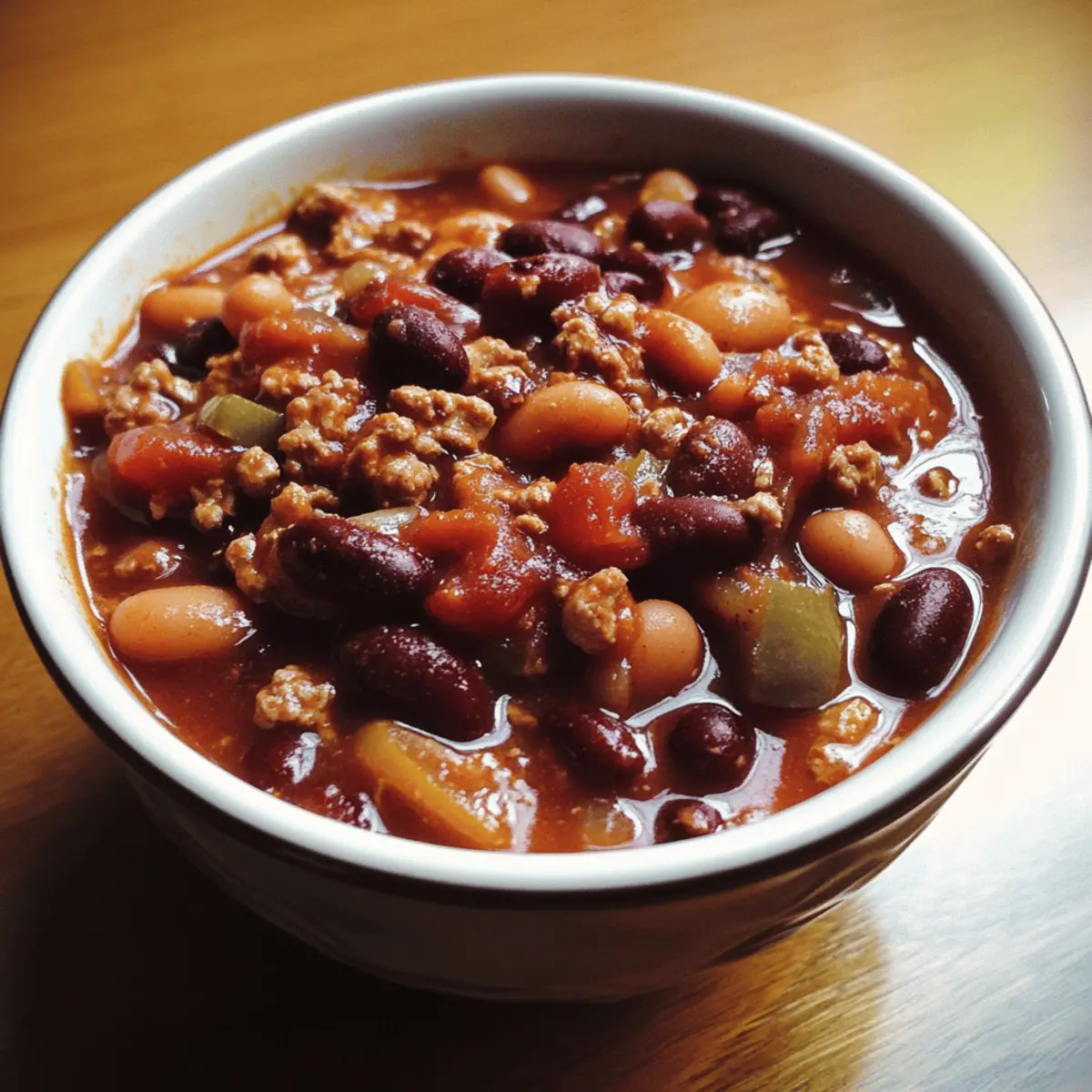 Crockpot Turkey Chili with Beans