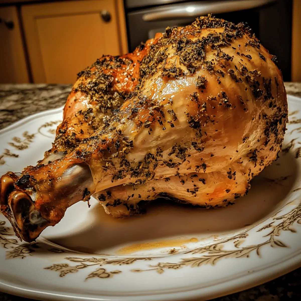 Herb Butter Roast Turkey Leg