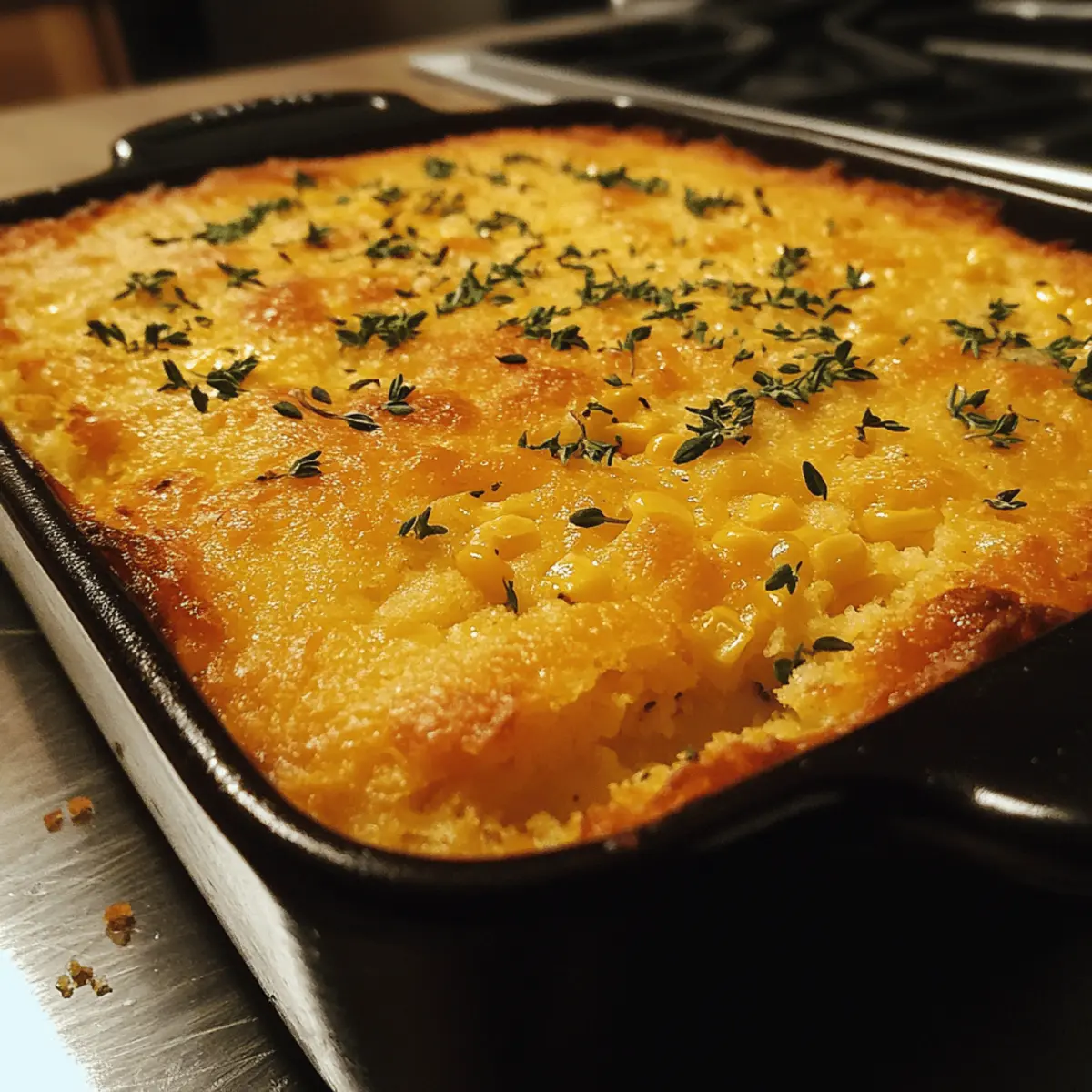 Sweet Corn & Sage Cornbread Casserole