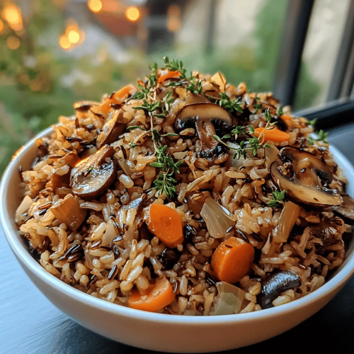 Thanksgiving Wild Rice & Mushroom Pilaf