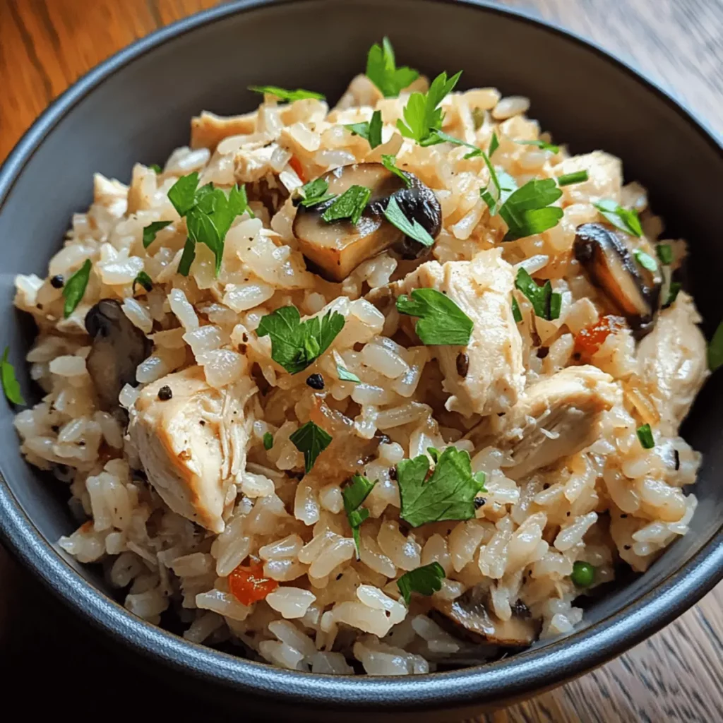 Instant Pot Chicken & Mushroom Rice