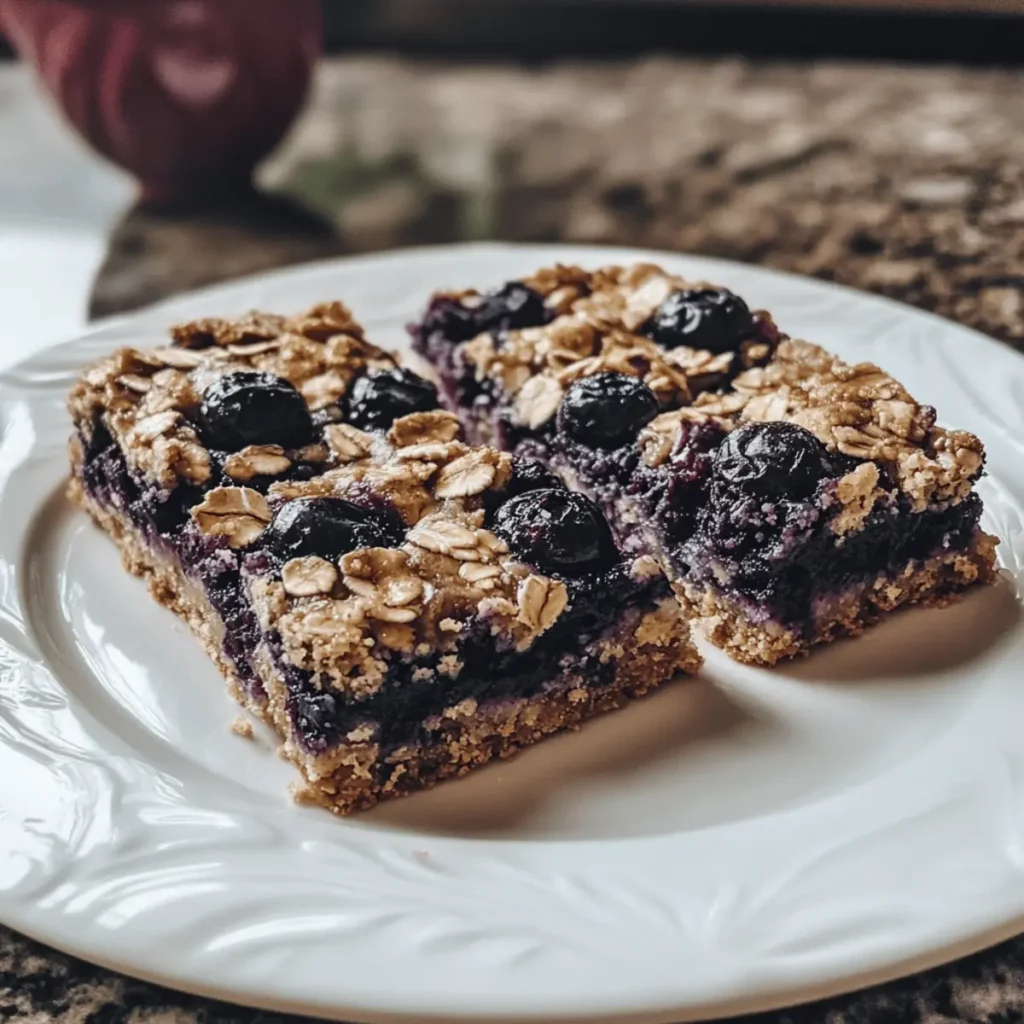 Baked Oatmeal Blueberry Bars