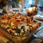 Thanksgiving Turkey and Spinach Casserole