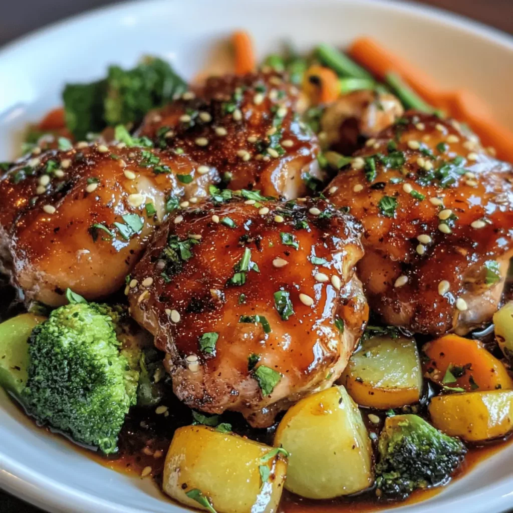 Honey-Garlic Chicken Thighs & Veggies