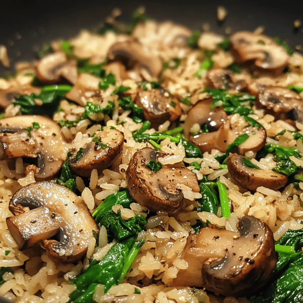 One-Pan Mushroom & Spinach Rice