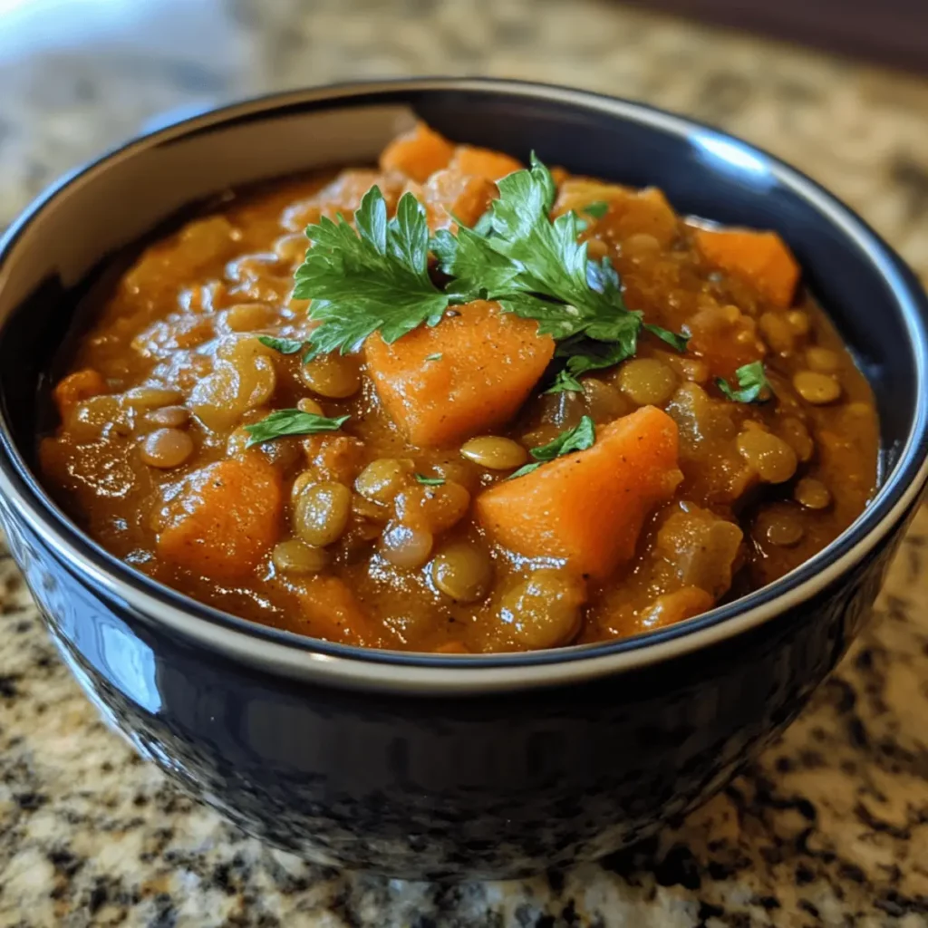 Crockpot Spiced Carrot & Lentil Stew