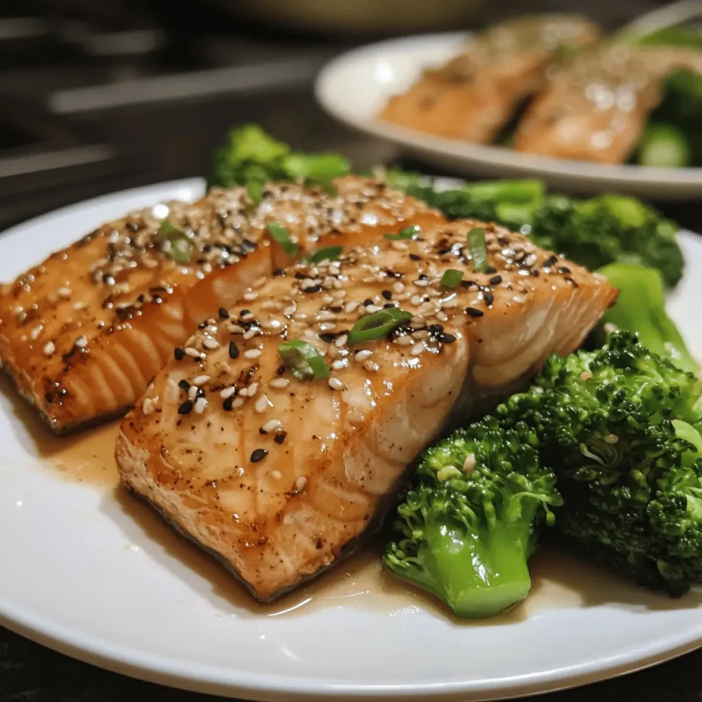 Sesame-Ginger Salmon & Broccoli
