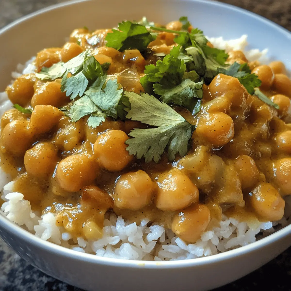 Crockpot Coconut Curry Chickpeas