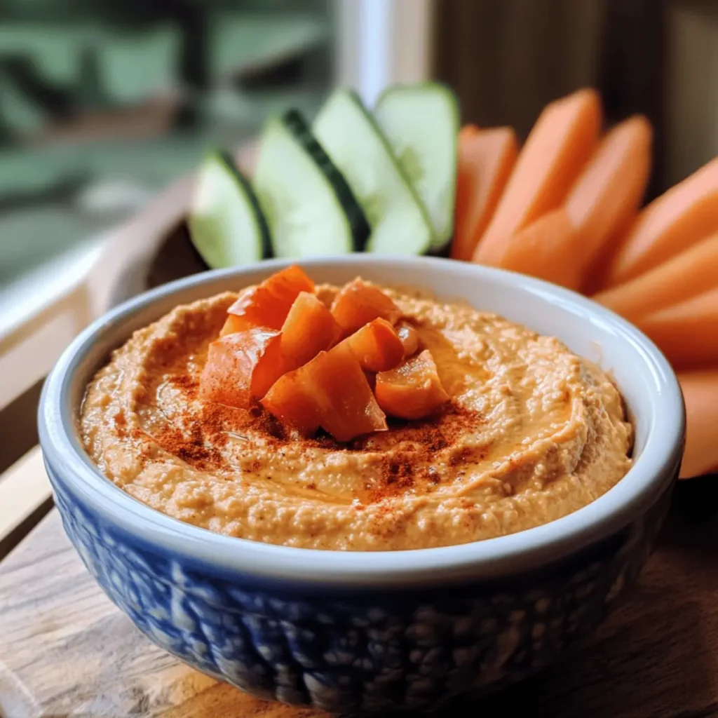 Roasted Red Pepper Hummus-Free Dip