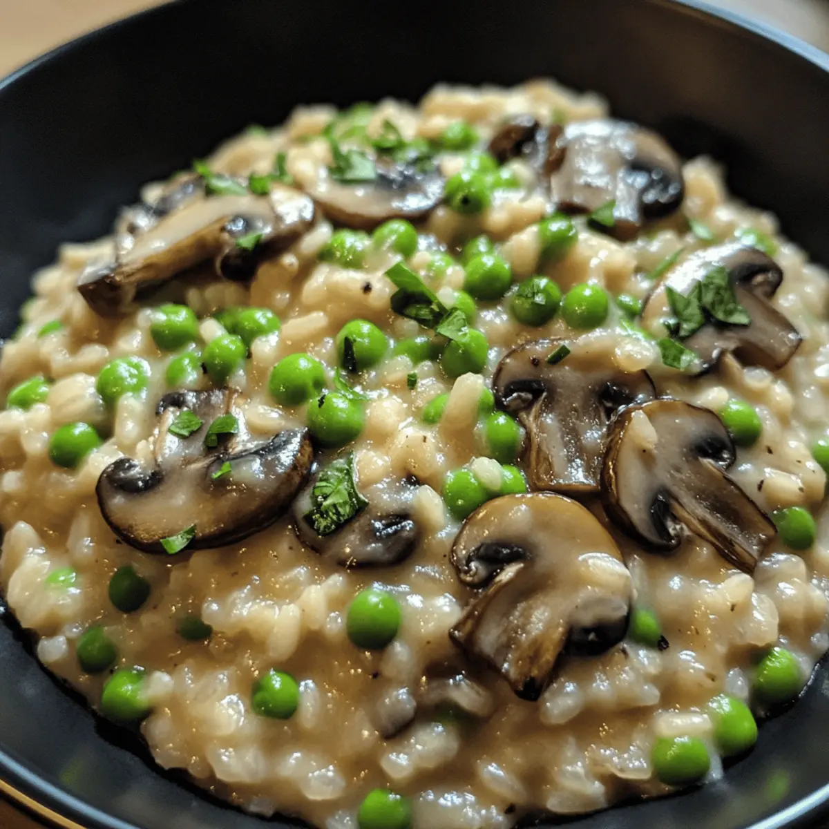 One-Pot Mushroom & Pea Risotto