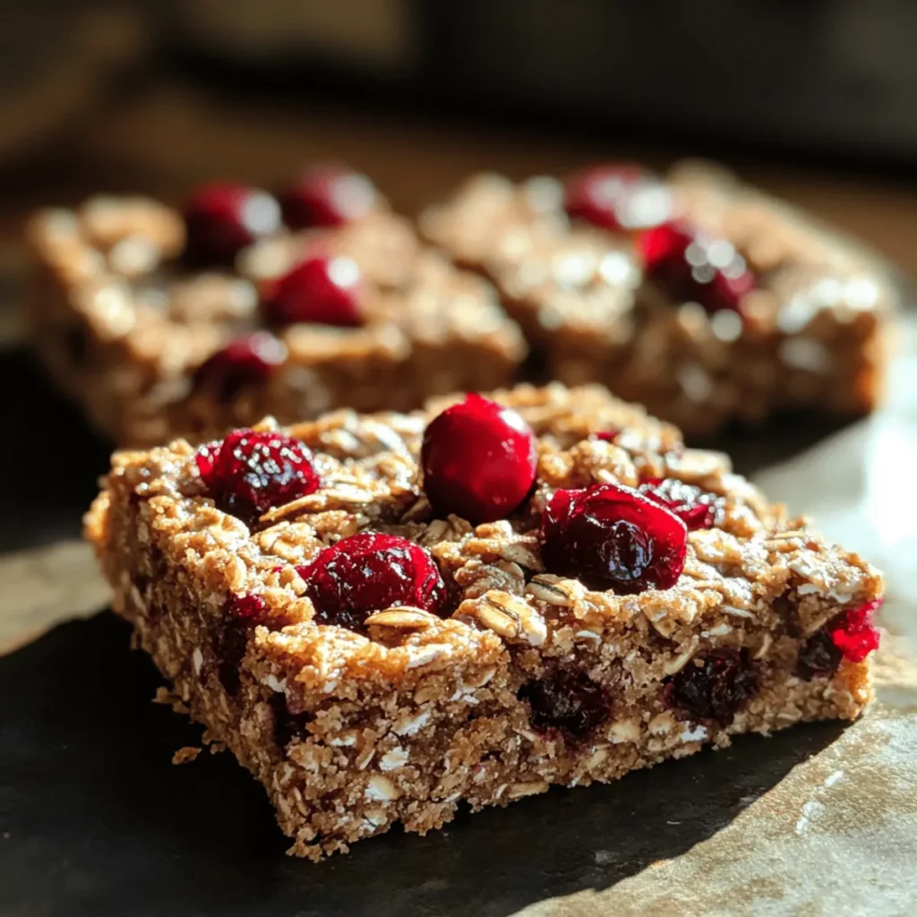 Christmas Cranberry Oat Bars