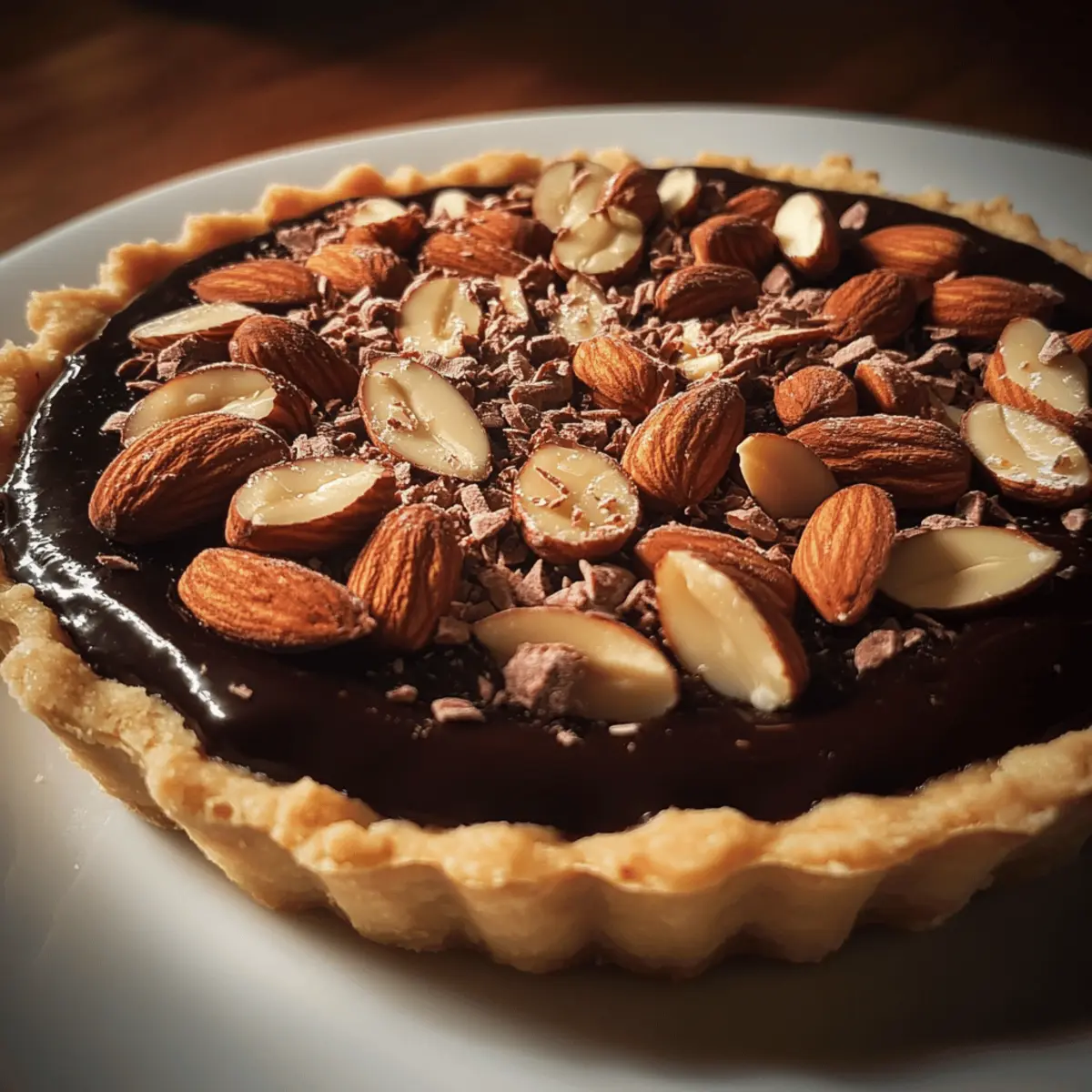 Dark Chocolate Almond Tart