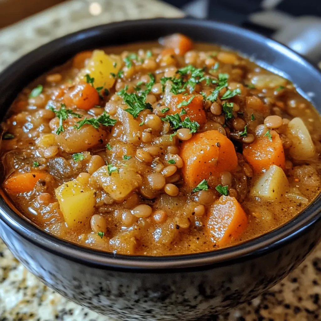 Crockpot Creamy Lentil Vegetable Stew