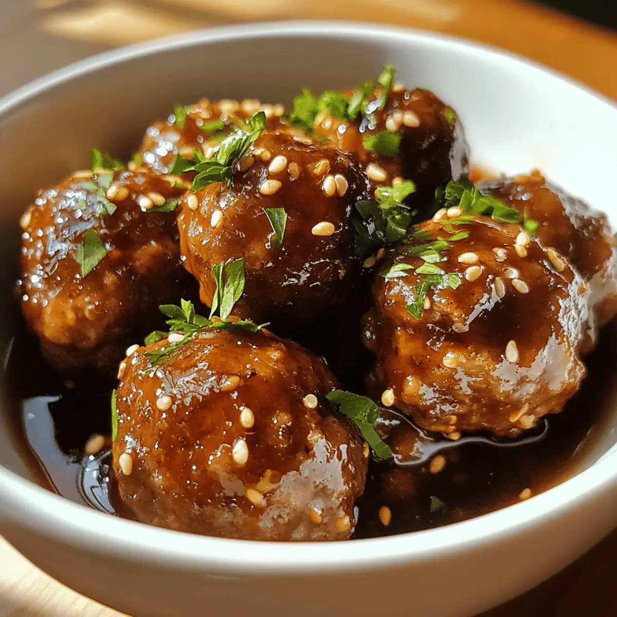 Slow Cooker Honey Garlic Meatballs