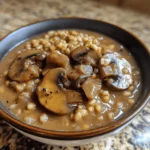Crockpot Creamy Mushroom Barley Stew