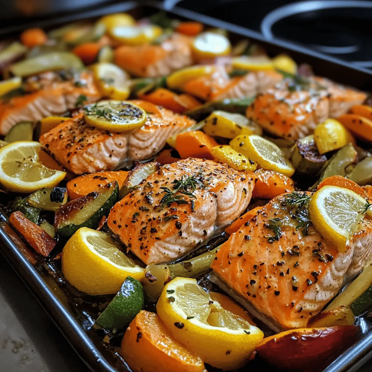Lemon-Herb Sheet-Pan Salmon & Vegetables