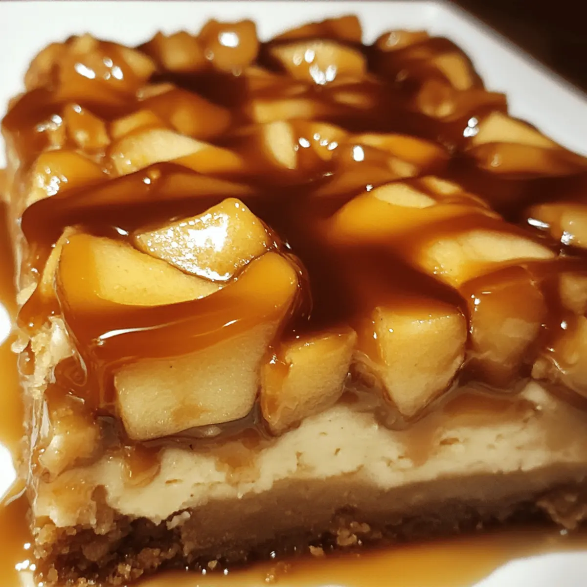 Salted Caramel Apple Cheesecake Bars
