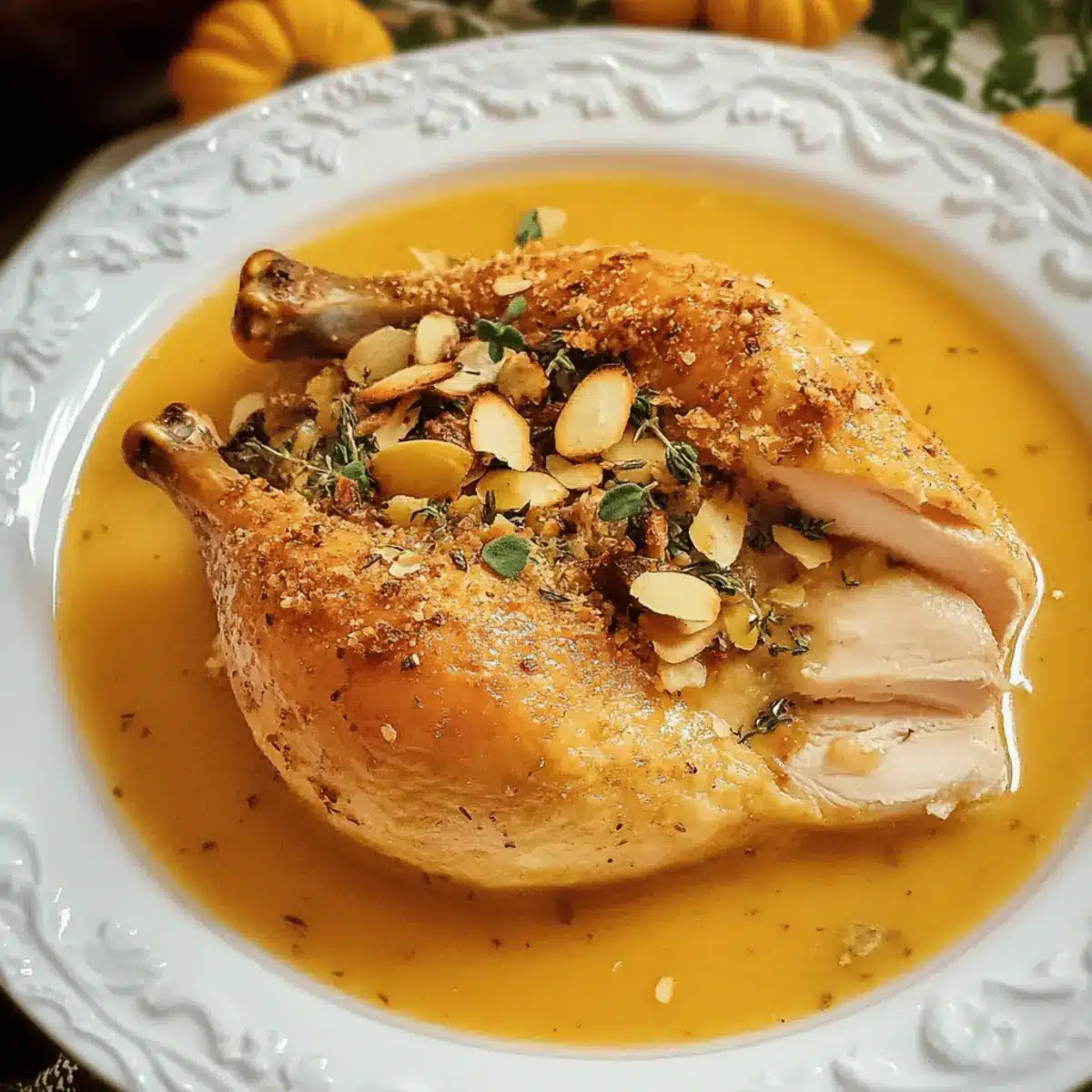 Herb-Crusted Roast Chicken with Pan Gravy