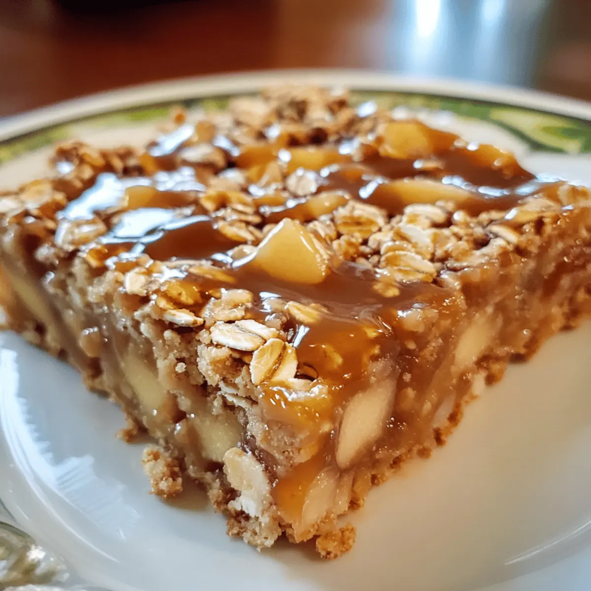 Caramel Apple Oat Bars