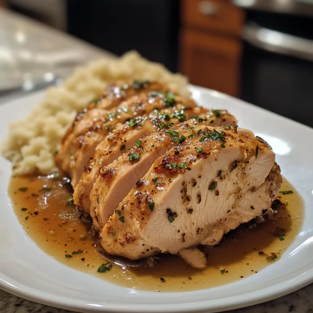 Crockpot Garlic Butter Turkey Tenderloin