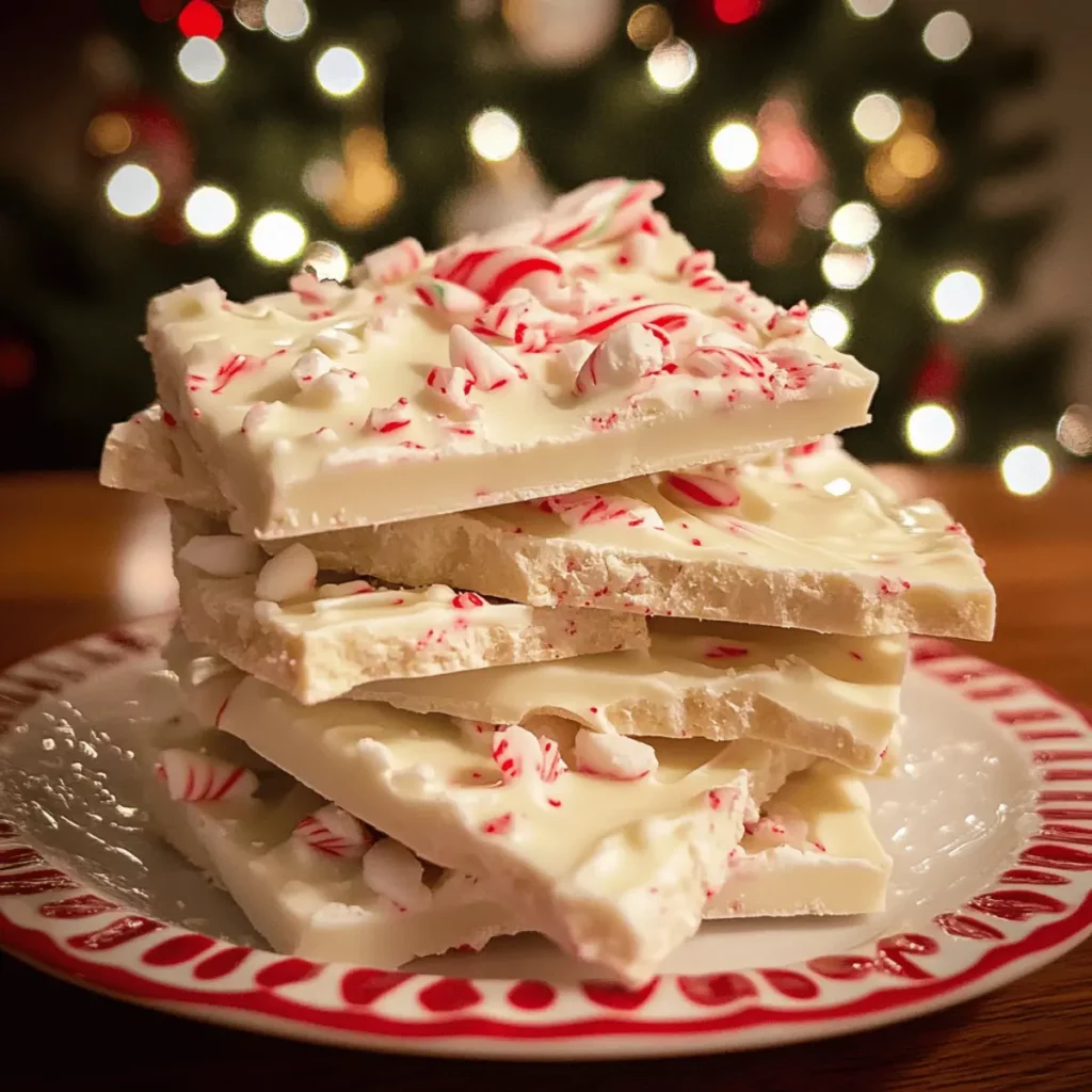Christmas White Chocolate Peppermint Bark