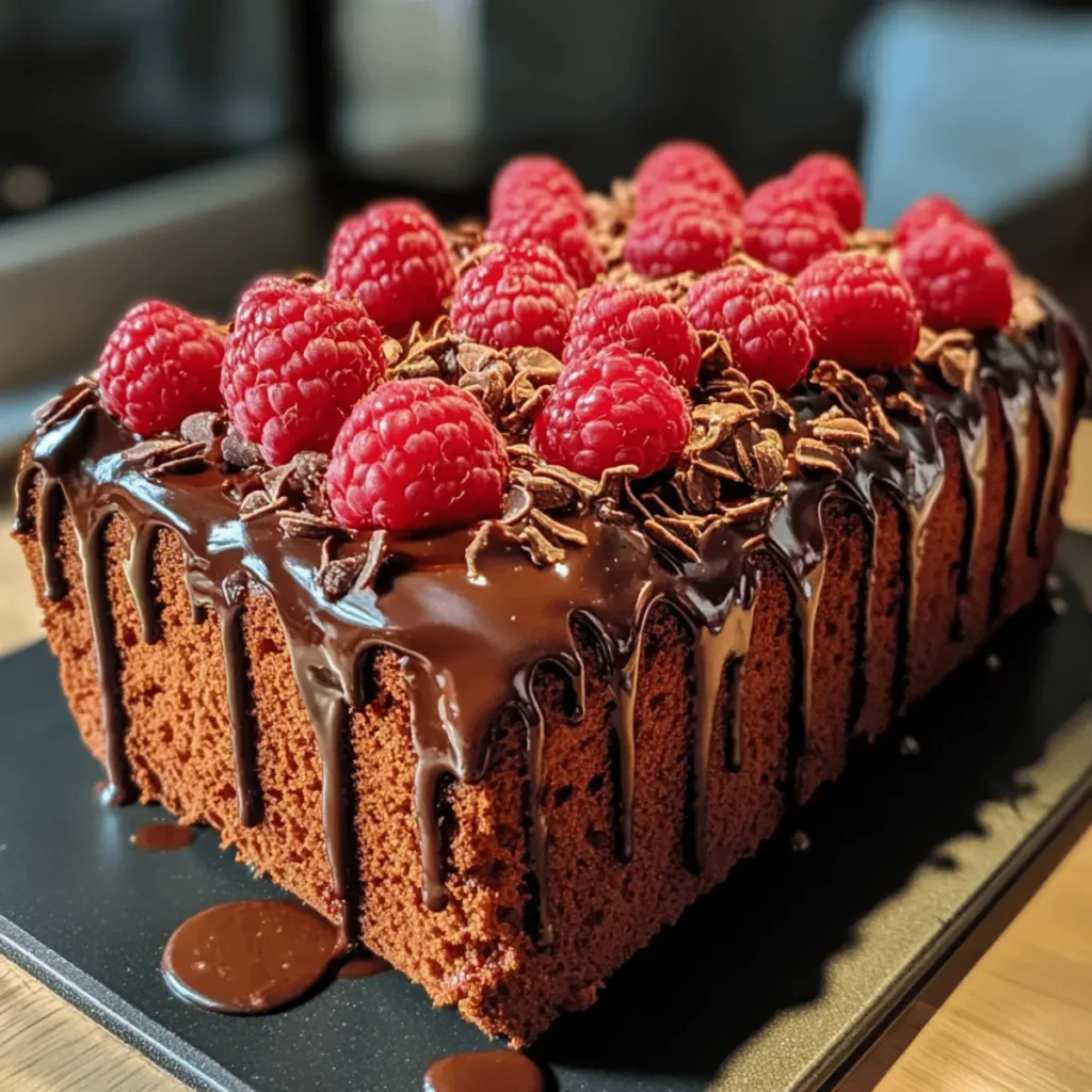 Chocolate Raspberry Loaf Cake