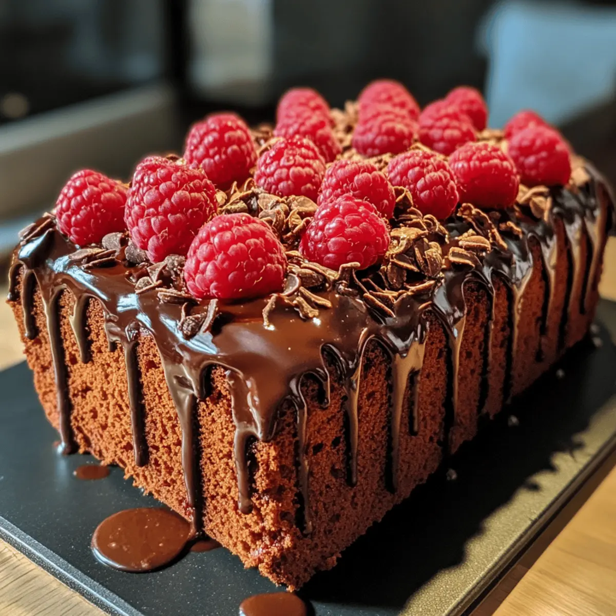 Chocolate Raspberry Loaf Cake