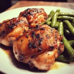 Thanksgiving Maple Turkey Thighs & Green Beans