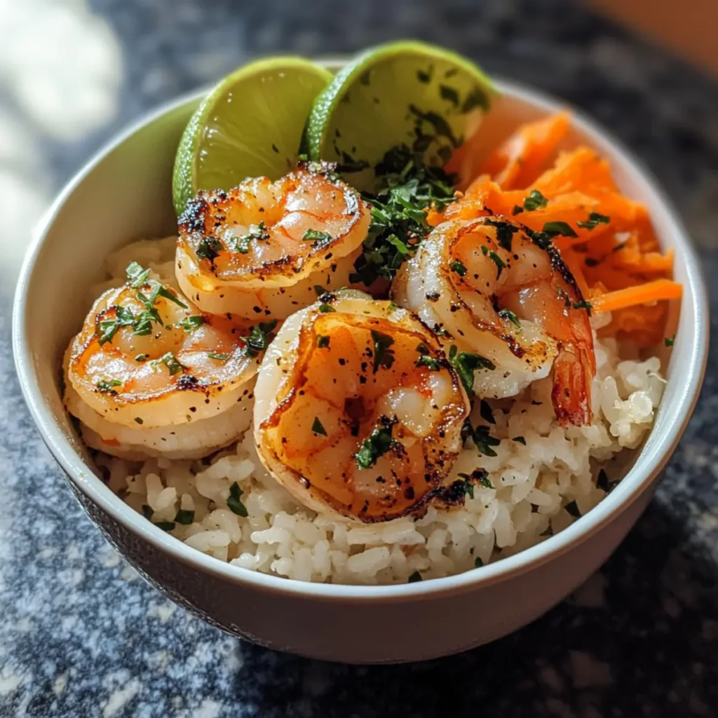 Garlic-Lime Shrimp Rice Bowl