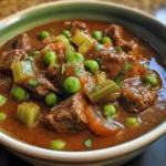 Instant Pot Beef Stew with Peas and Celery