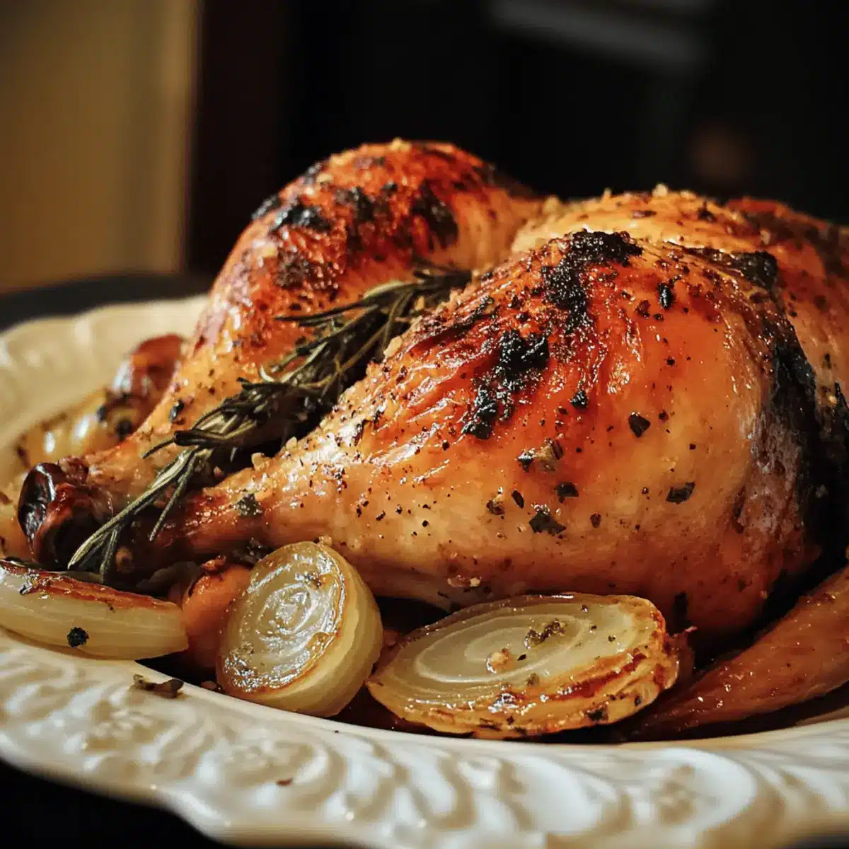 Thanksgiving Sage & Onion Roasted Chicken