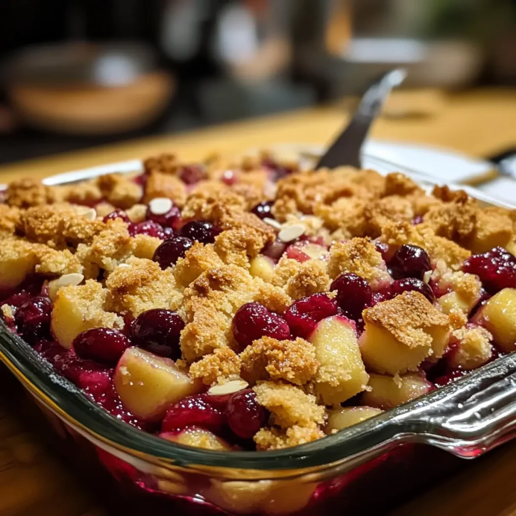 Christmas Apple Cranberry Cobbler