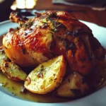 Herb-Rubbed Roast Chicken with Pan Drippings