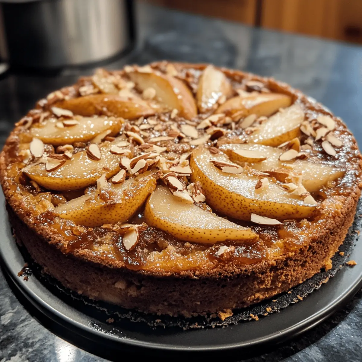 Caramelized Pear and Almond Cake