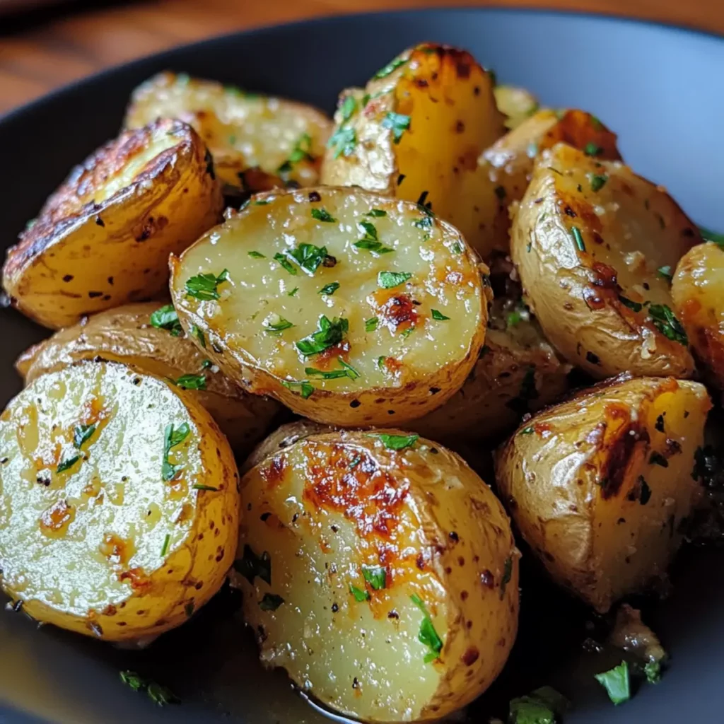 Slow Cooker Garlic Butter Baby Potatoes