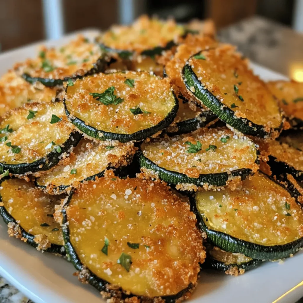 Crispy Parmesan Zucchini Chips