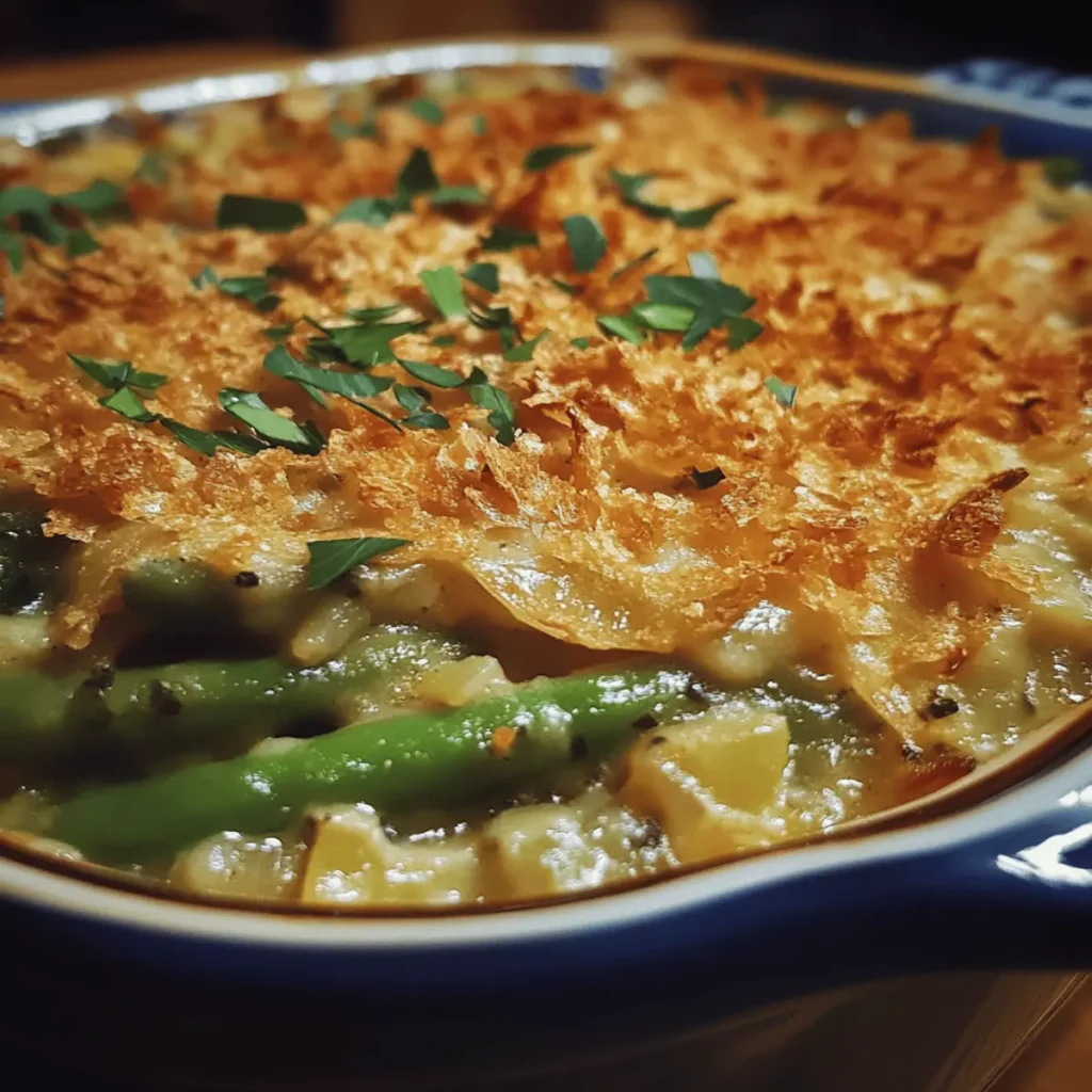 Thanksgiving Herb & Garlic Green Bean Casserole