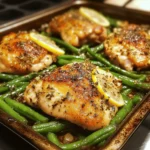 Sheet-Pan Lemon Herb Chicken Thighs with Green Beans