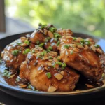 Honey Almond Glazed Chicken Thighs