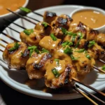 Chicken Satay Skewers with Peanut Sauce