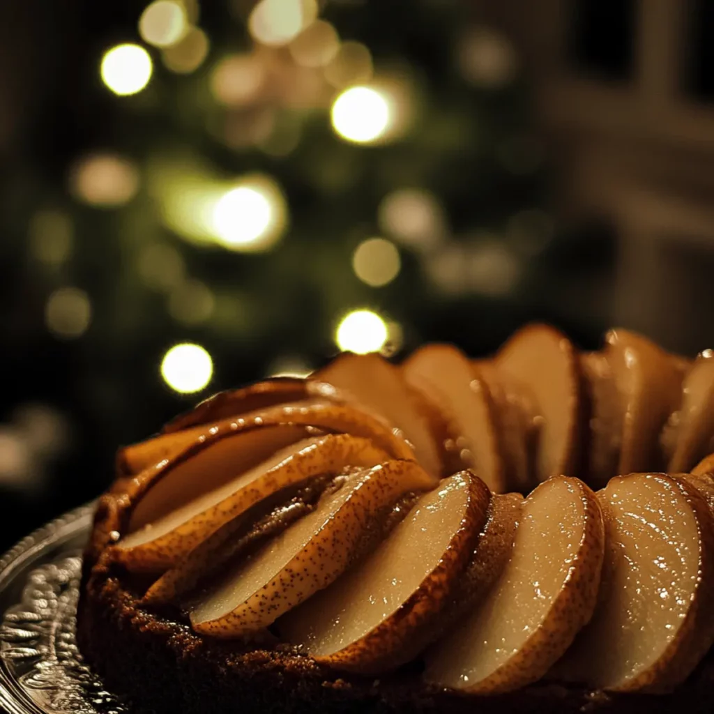 Christmas Spiced Pear Cake